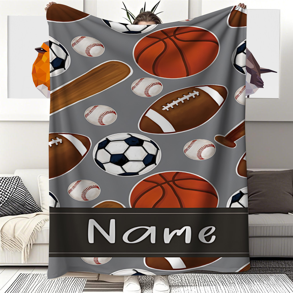 Name Sports Equipment - 1 Manta con nombre personalizado, equipo
