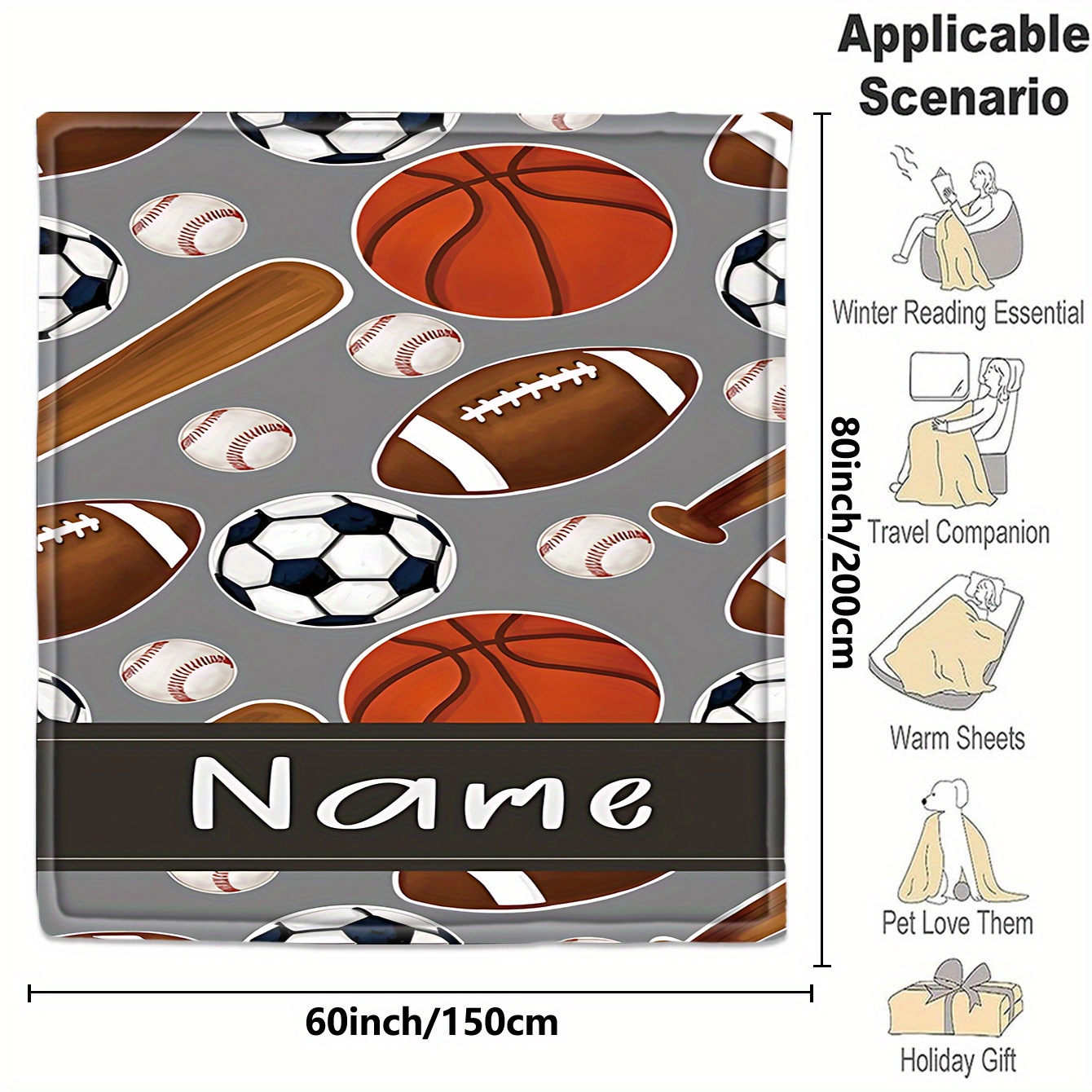1 Manta con nombre personaliza - Name Sports Equipment reseña y precio