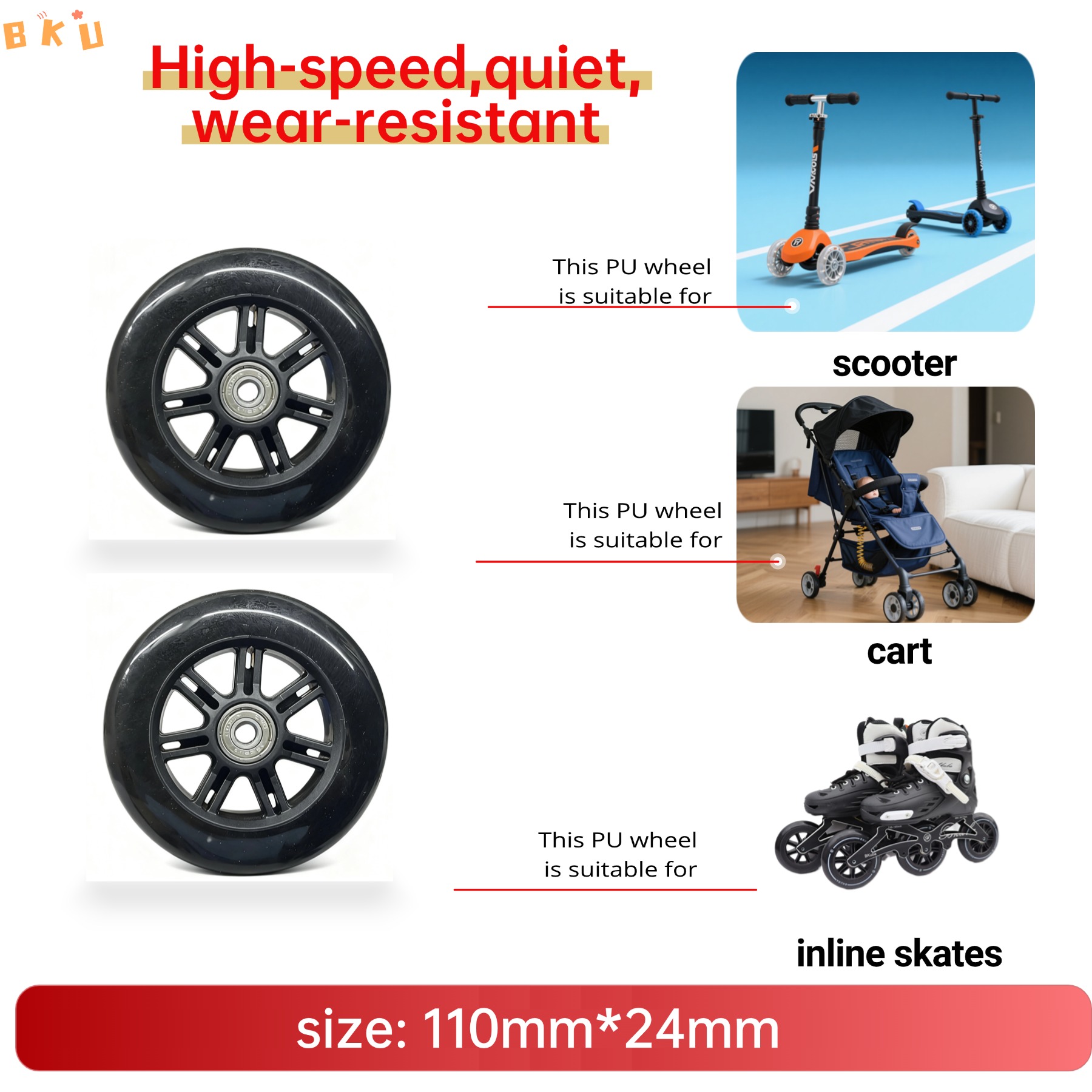 Ruedas de repuesto para patine - Roller Skate Inline reseña y precio